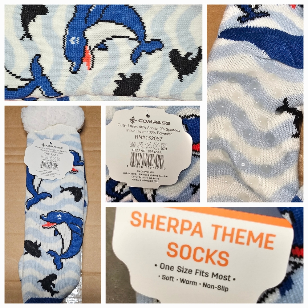 Flipper Slipper Socks NWT
